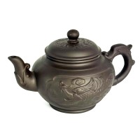 Чайник Чжуняо Феникс исинская глина, 700 мл, темный