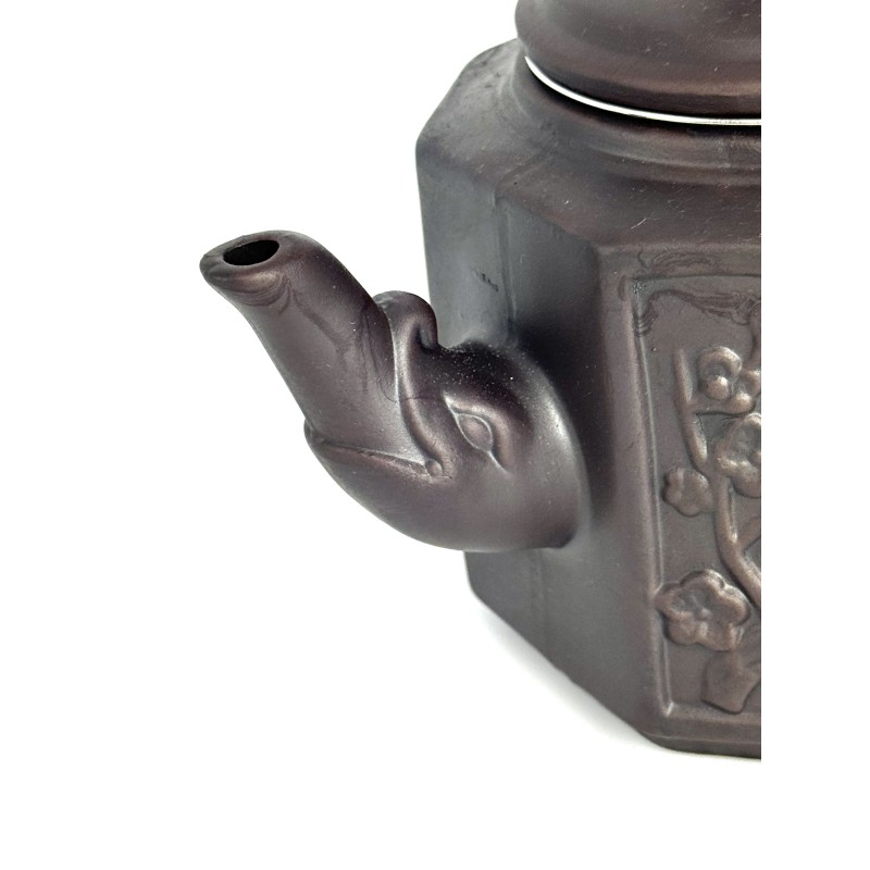 Чайник глиняний 580 мл "БАМБУКОВИЙ ДРАКОН" (ТЕМНИЙ)