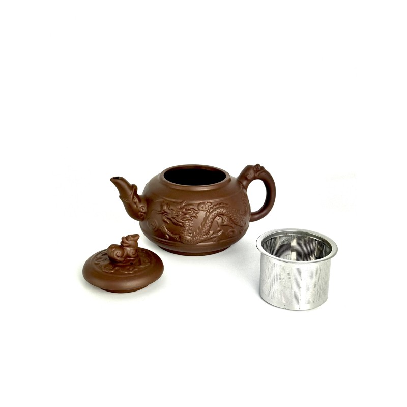 Чайник глиняний 550 мл "ШЕНЬ-ЛУН - МАГІЧНИЙ ДРАКОН" (СВІТЛИЙ)