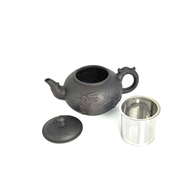 Чайник глиняний 550 мл "ЦИЛІНЬ" (ТЕМНИЙ)