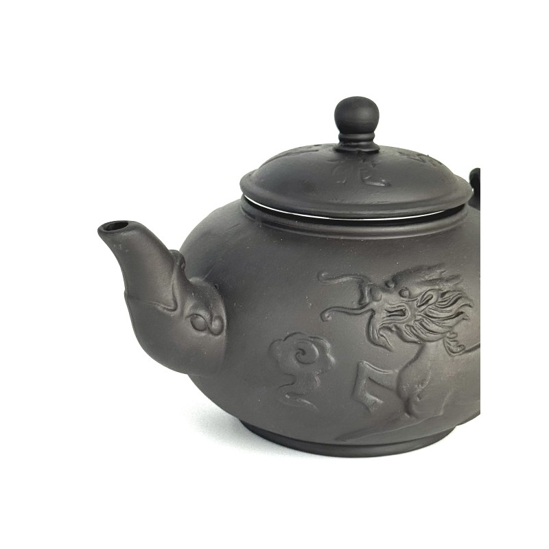 Чайник глиняний 550 мл "ЦИЛІНЬ" (ТЕМНИЙ)