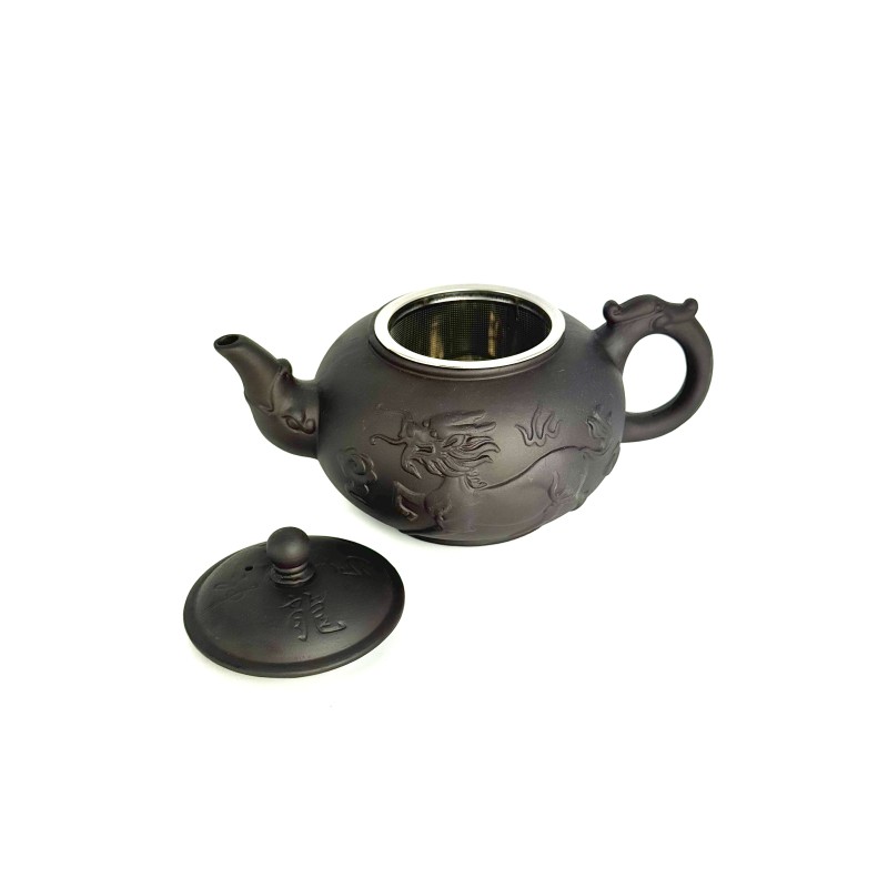 Чайник глиняний 550 мл "ЦИЛІНЬ" (ТЕМНИЙ)