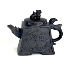 Чайник глиняний 650мл "Дракоша" (Темний)