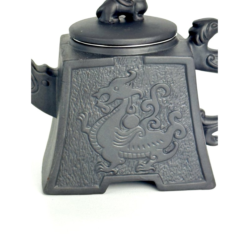 Чайник глиняний 650мл "Дракоша" (Темний)