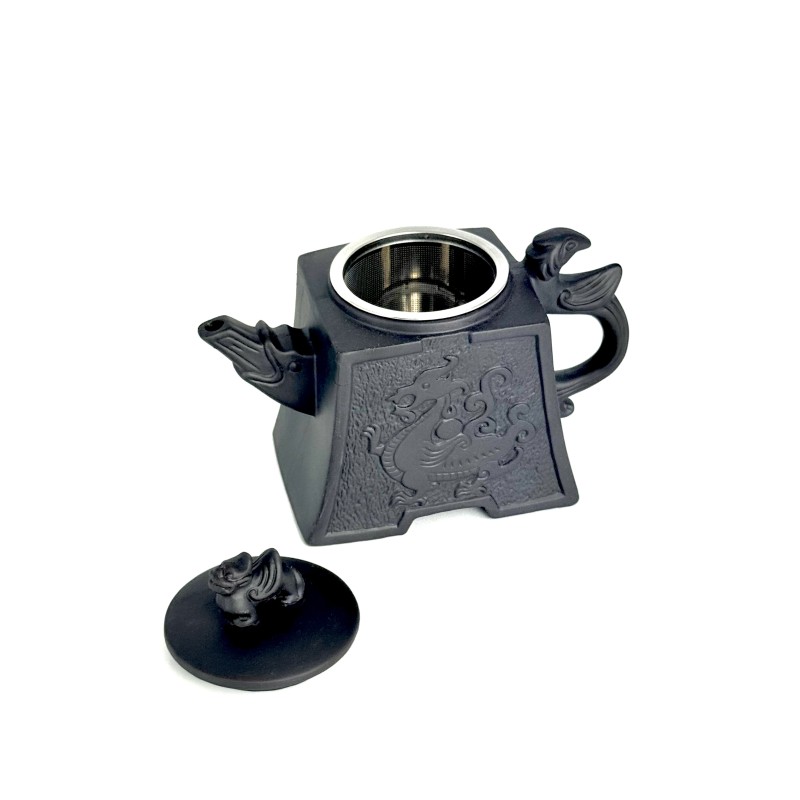 Чайник глиняний 650мл "Дракоша" (Темний)