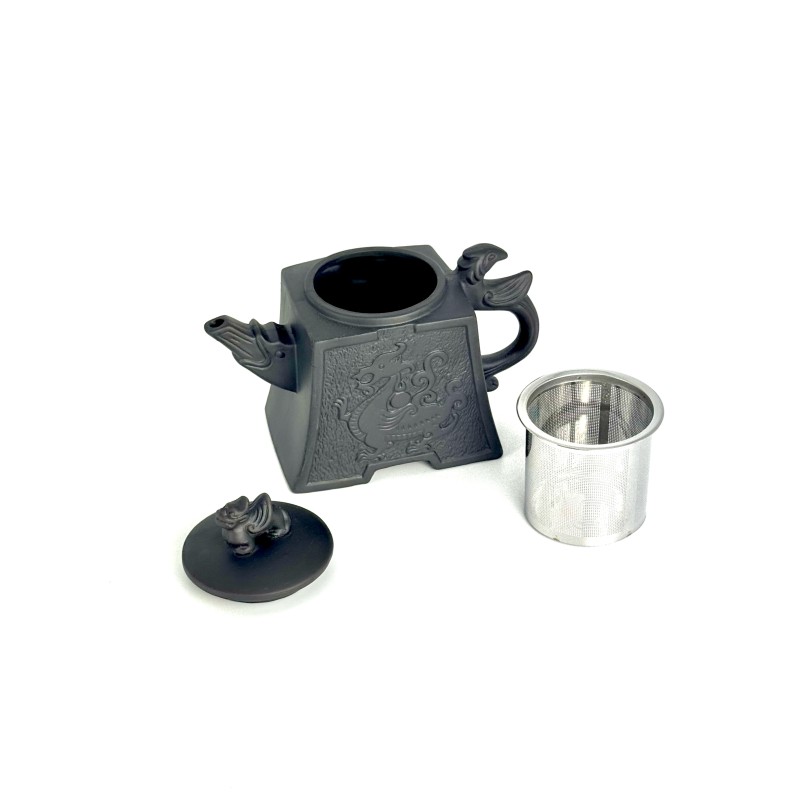 Чайник глиняний 650мл "Дракоша" (Темний)