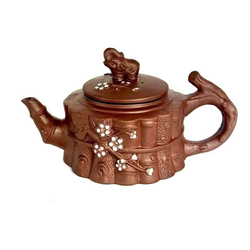 Чайник глиняний 700мл "Процвітання" (світлий)