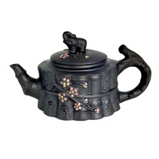 Чайник глиняний 700мл "Процвітання" (темний)