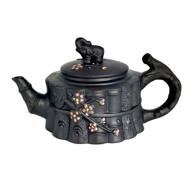 Чайник глиняний 700мл "Процвітання" (темний)