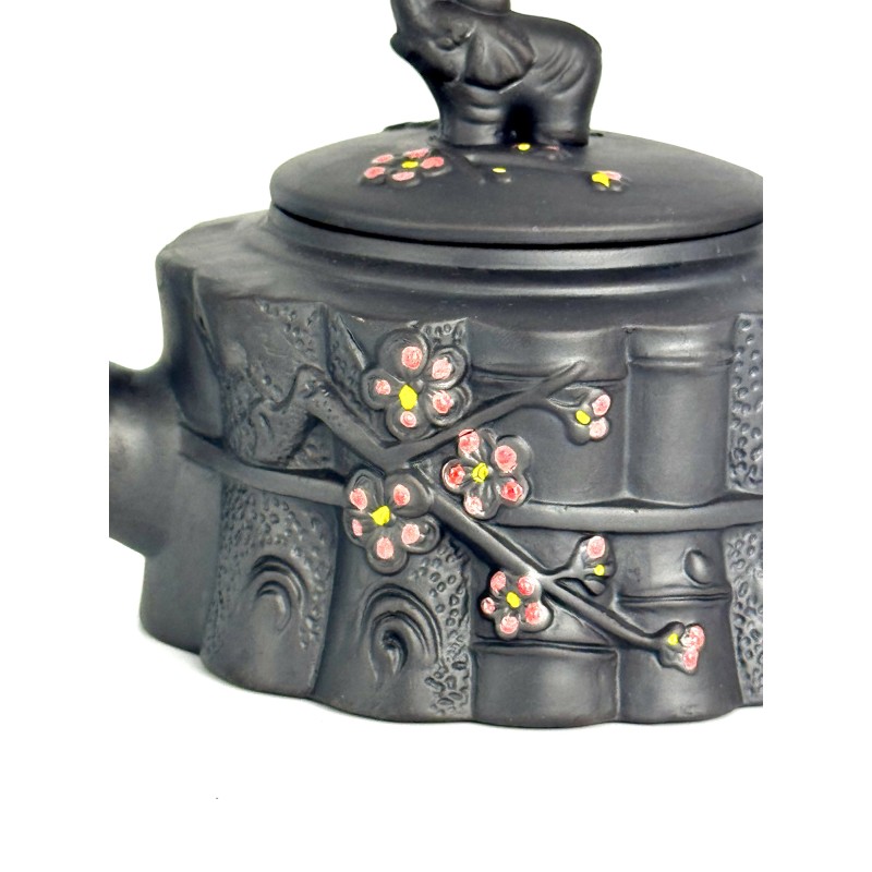 Чайник глиняний 700мл "Процвітання" (темний)