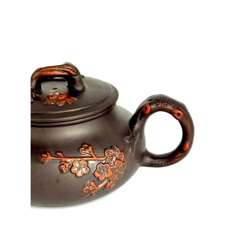 Чайник глиняний 450 мл "Червоний листок"
