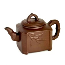 Чайник глиняний 450 мл "Гілка бамбуку" (Світлий)