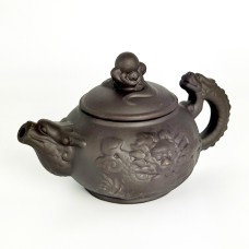 Чайник глиняний 400мл Перлина Дракона" (темний)